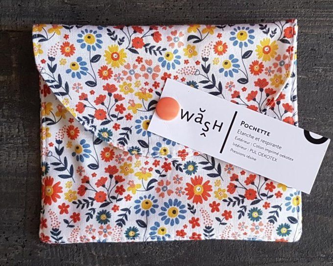 Pochette de transport savon solide : motif prairie