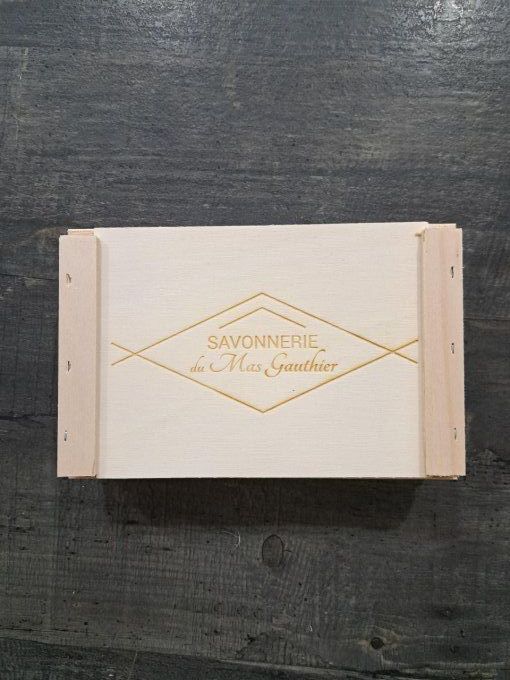 COFFRET BOIS 4 SAVONS